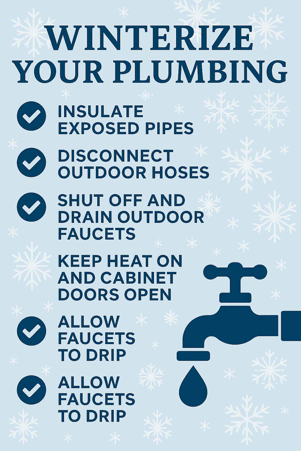 Frozen pipes can cause serious damage to your home during the winter season.